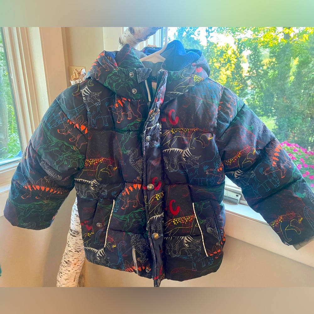 Boden Winter Jacket Dinosaur Size 4-5yr